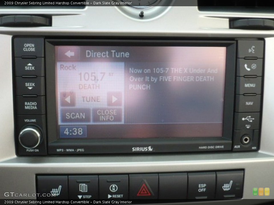 Dark Slate Gray Interior Audio System for the 2009 Chrysler Sebring Limited Hardtop Convertible #53509987