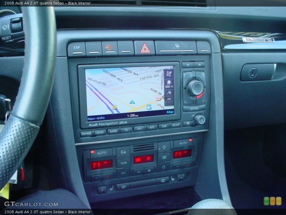 Black Interior Navigation for the 2008 Audi A4 2.0T quattro Sedan #53510529