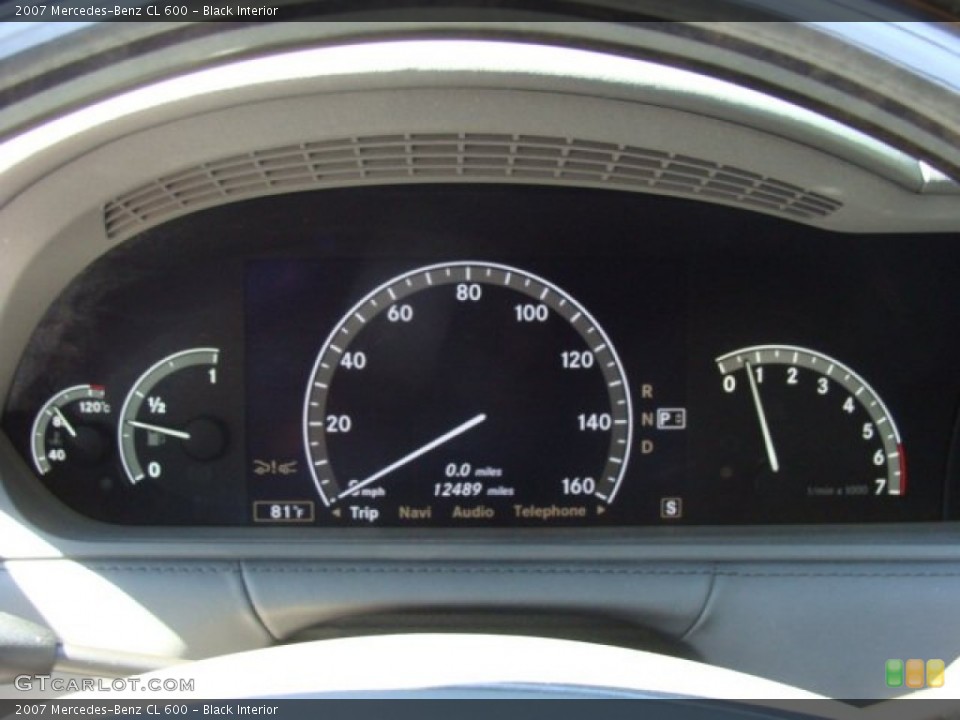 Black Interior Gauges for the 2007 Mercedes-Benz CL 600 #53511139