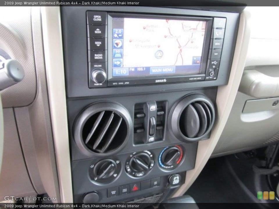 Dark Khaki/Medium Khaki Interior Controls for the 2009 Jeep Wrangler Unlimited Rubicon 4x4 #53513659