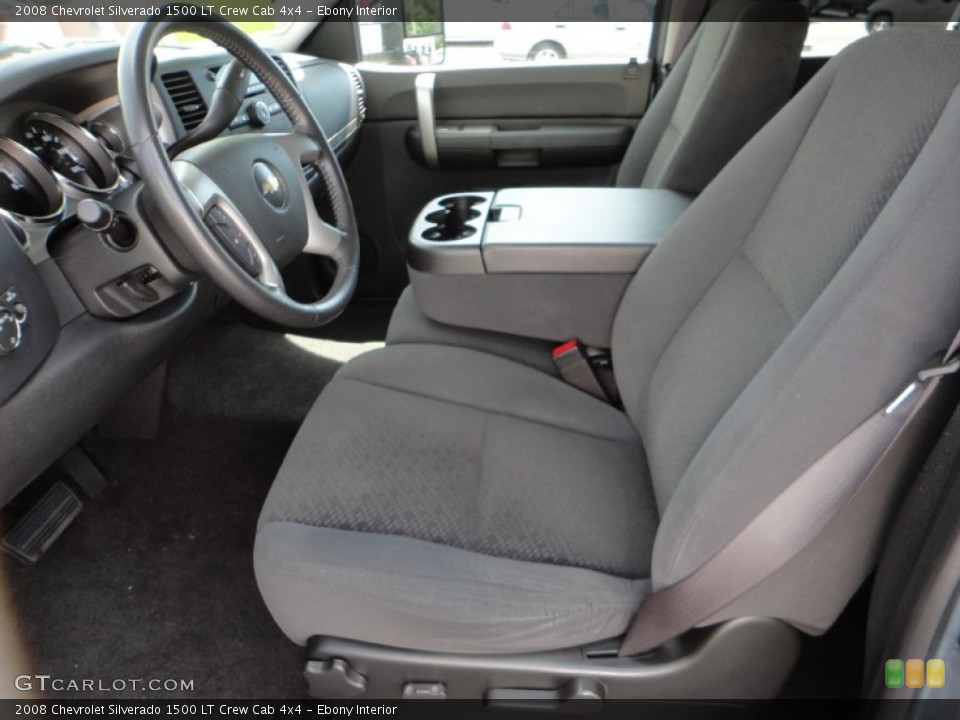 Ebony Interior Photo for the 2008 Chevrolet Silverado 1500 LT Crew Cab 4x4 #53516862