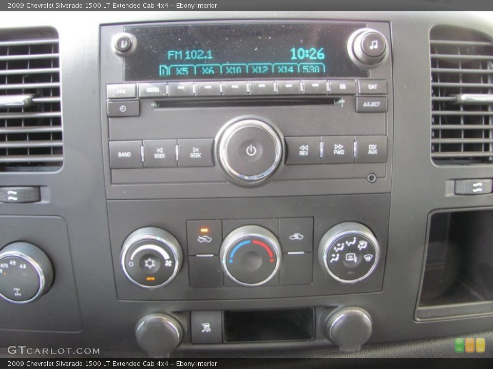 Ebony Interior Audio System for the 2009 Chevrolet Silverado 1500 LT Extended Cab 4x4 #53518249