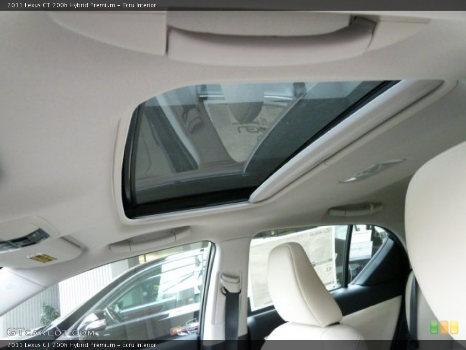 Ecru Interior Sunroof for the 2011 Lexus CT 200h Hybrid Premium #53519665