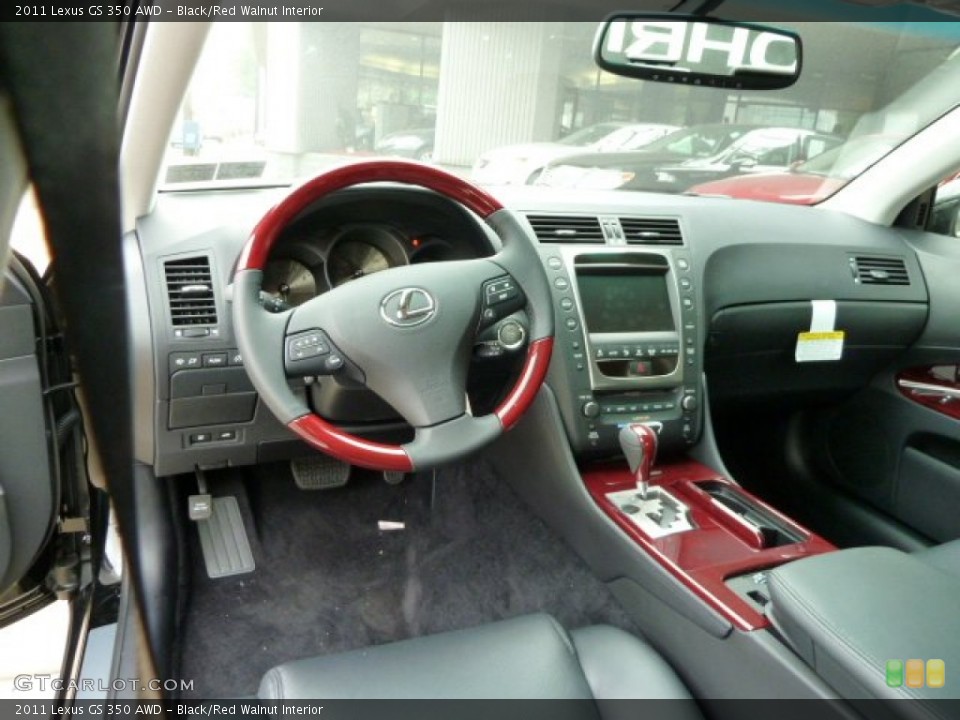 Black/Red Walnut Interior Photo for the 2011 Lexus GS 350 AWD #53520184