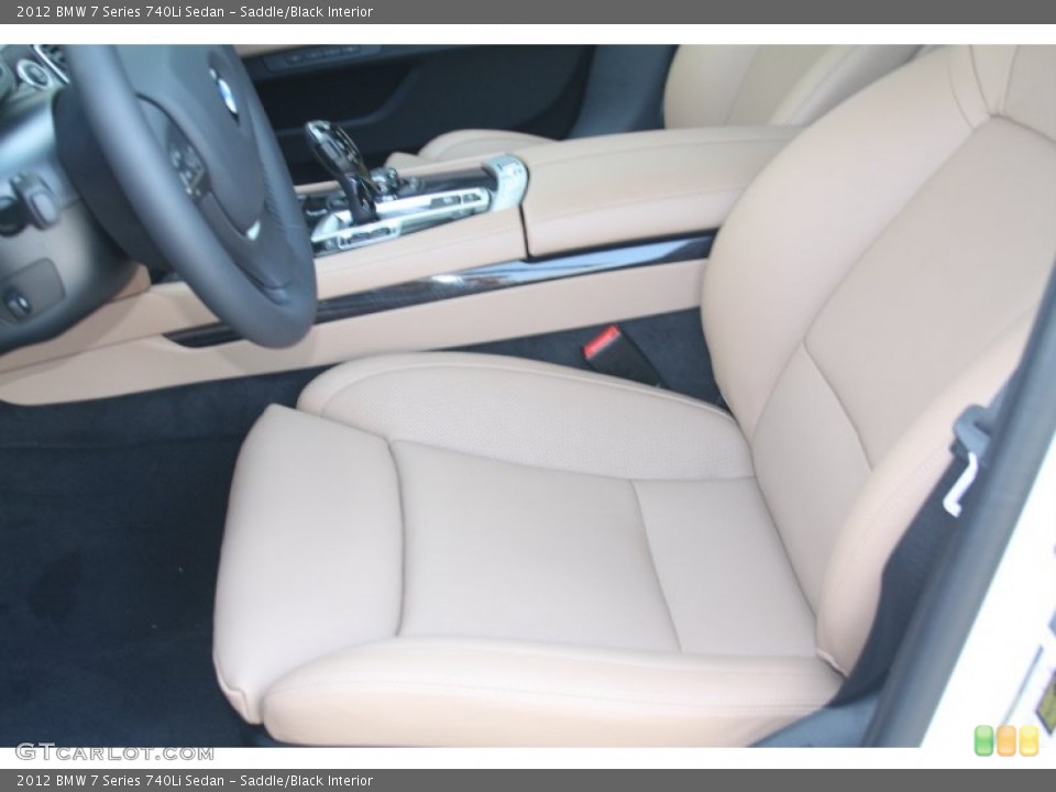 Saddle/Black Interior Photo for the 2012 BMW 7 Series 740Li Sedan #53520301