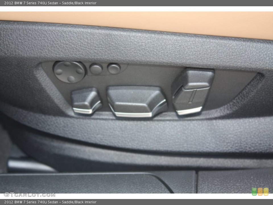 Saddle/Black Interior Controls for the 2012 BMW 7 Series 740Li Sedan #53520329