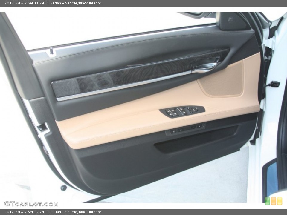 Saddle/Black Interior Door Panel for the 2012 BMW 7 Series 740Li Sedan #53520343