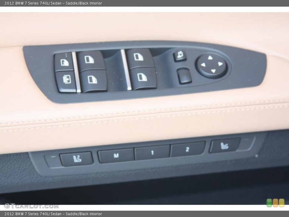 Saddle/Black Interior Controls for the 2012 BMW 7 Series 740Li Sedan #53520355