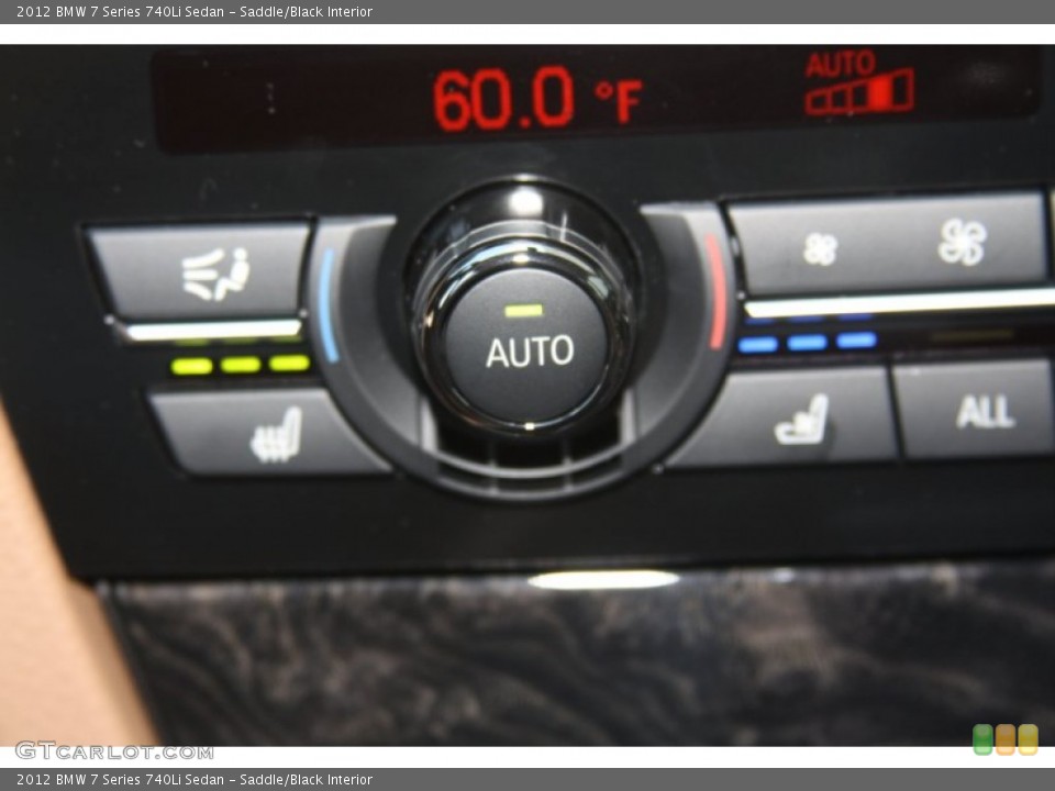 Saddle/Black Interior Controls for the 2012 BMW 7 Series 740Li Sedan #53520395