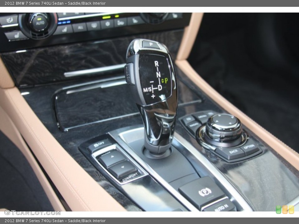 Saddle/Black Interior Transmission for the 2012 BMW 7 Series 740Li Sedan #53520409