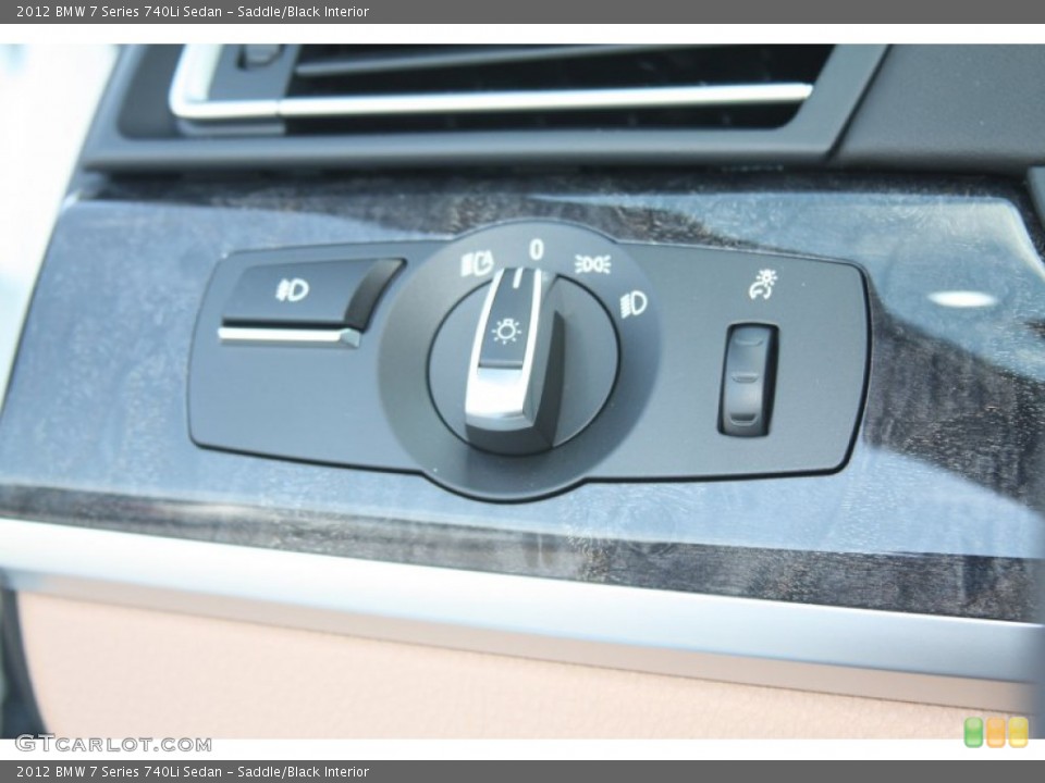 Saddle/Black Interior Controls for the 2012 BMW 7 Series 740Li Sedan #53520496
