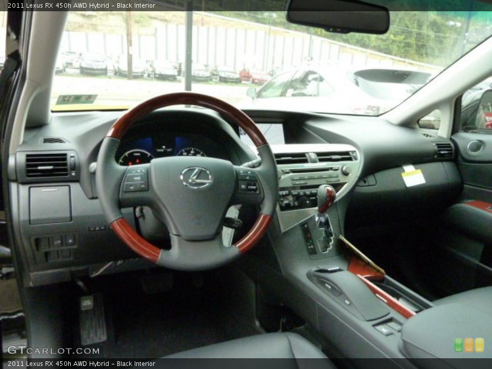 Black Interior Dashboard for the 2011 Lexus RX 450h AWD Hybrid #53520772