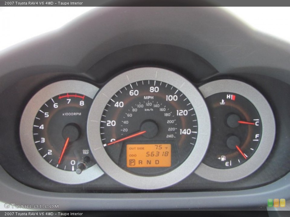Taupe Interior Gauges for the 2007 Toyota RAV4 V6 4WD #53521151