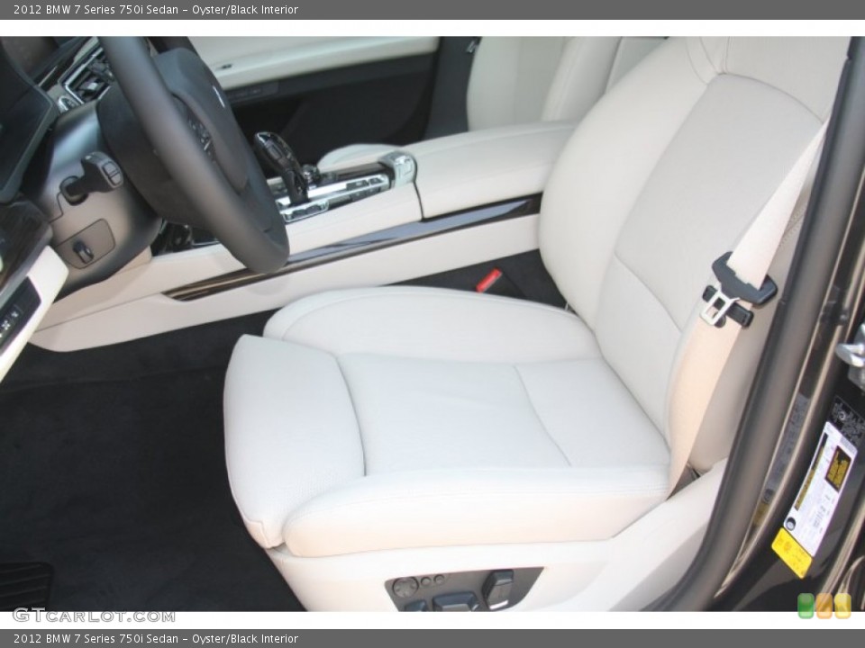 Oyster/Black Interior Photo for the 2012 BMW 7 Series 750i Sedan #53521225