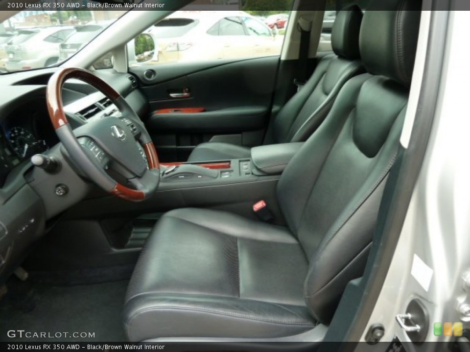 Black/Brown Walnut Interior Photo for the 2010 Lexus RX 350 AWD #53521297