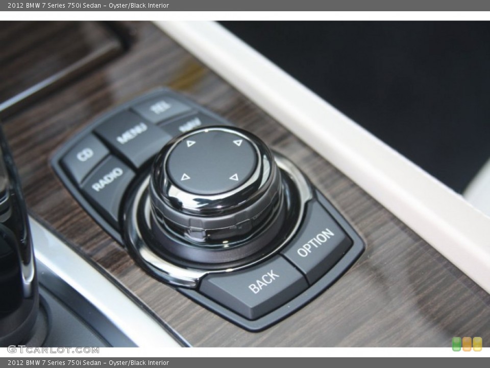 Oyster/Black Interior Controls for the 2012 BMW 7 Series 750i Sedan #53521357