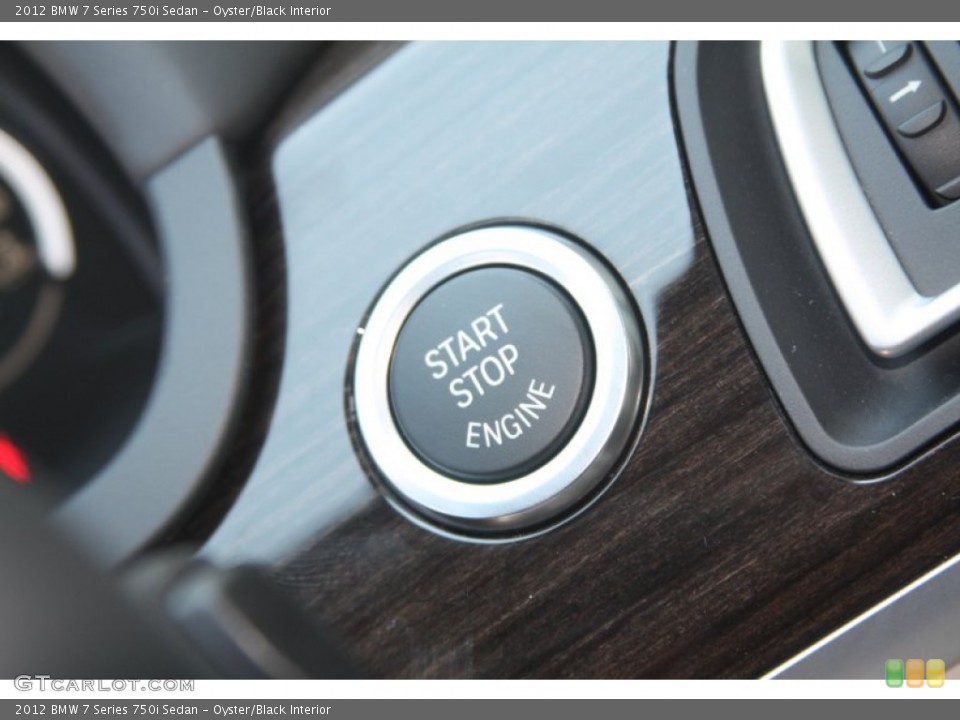 Oyster/Black Interior Controls for the 2012 BMW 7 Series 750i Sedan #53521387