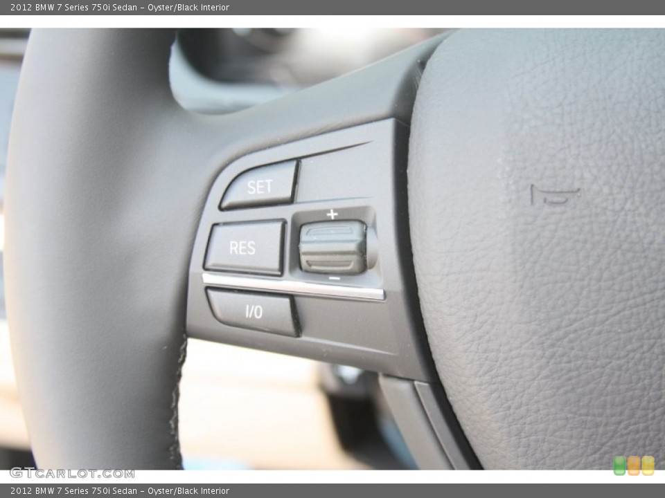 Oyster/Black Interior Controls for the 2012 BMW 7 Series 750i Sedan #53521414