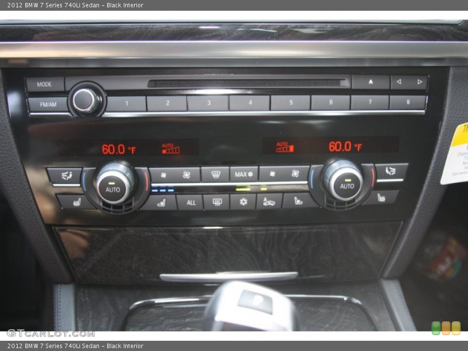 Black Interior Controls for the 2012 BMW 7 Series 740Li Sedan #53522547