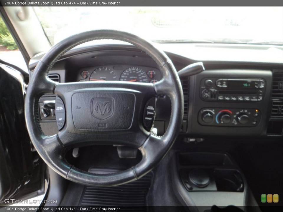 Dark Slate Gray Interior Dashboard for the 2004 Dodge Dakota Sport Quad Cab 4x4 #53523043