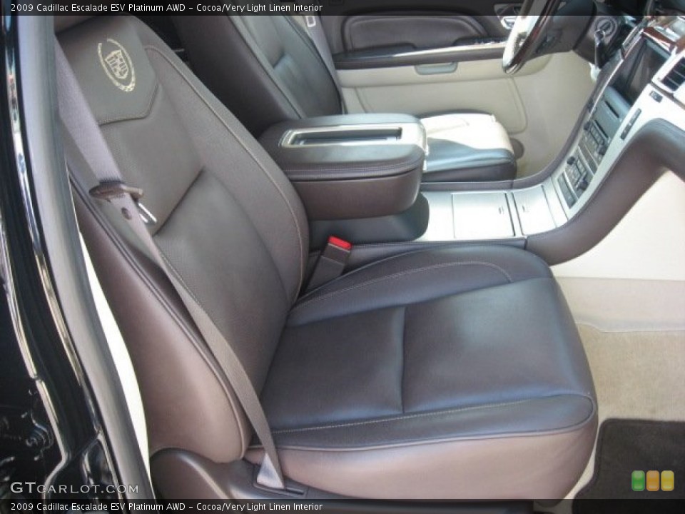 Cocoa/Very Light Linen Interior Photo for the 2009 Cadillac Escalade ESV Platinum AWD #53524799