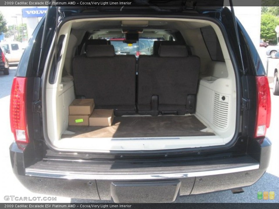 Cocoa/Very Light Linen Interior Trunk for the 2009 Cadillac Escalade ESV Platinum AWD #53524825