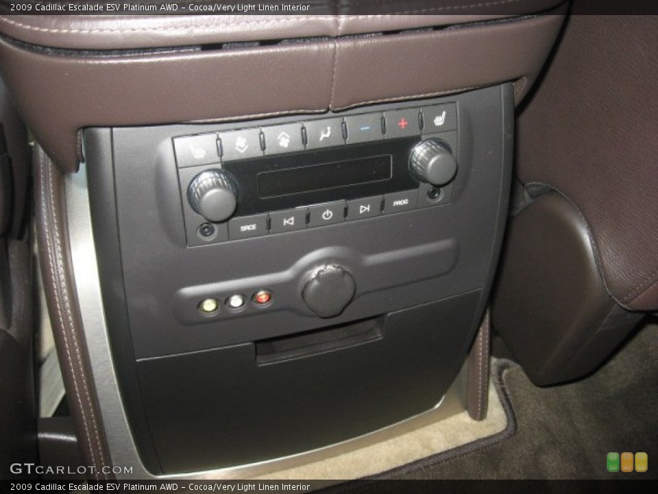 Cocoa/Very Light Linen Interior Controls for the 2009 Cadillac Escalade ESV Platinum AWD #53525207