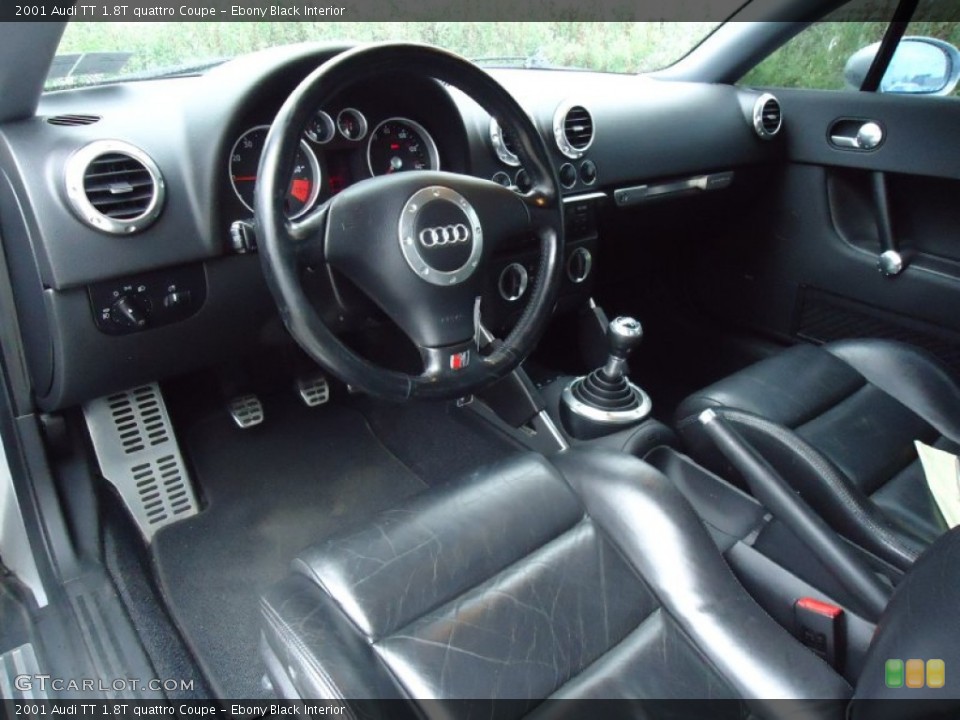 Ebony Black Interior Prime Interior for the 2001 Audi TT 1.8T quattro Coupe #53529516