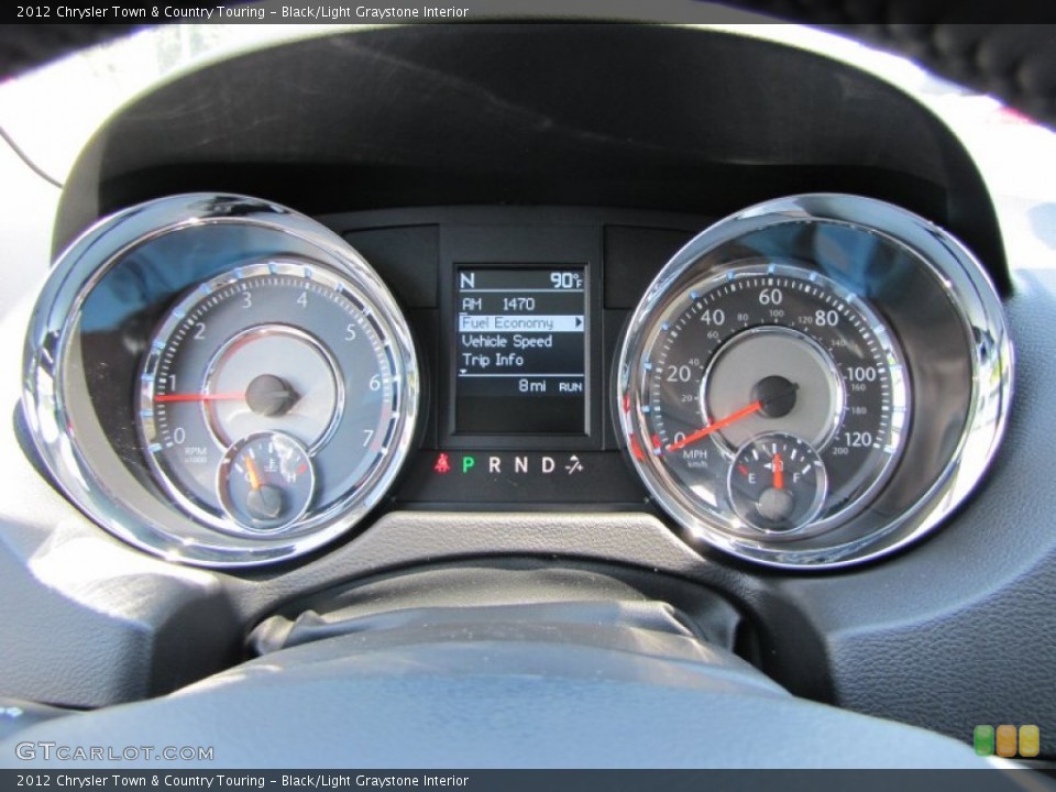 Black/Light Graystone Interior Gauges for the 2012 Chrysler Town & Country Touring #53530959
