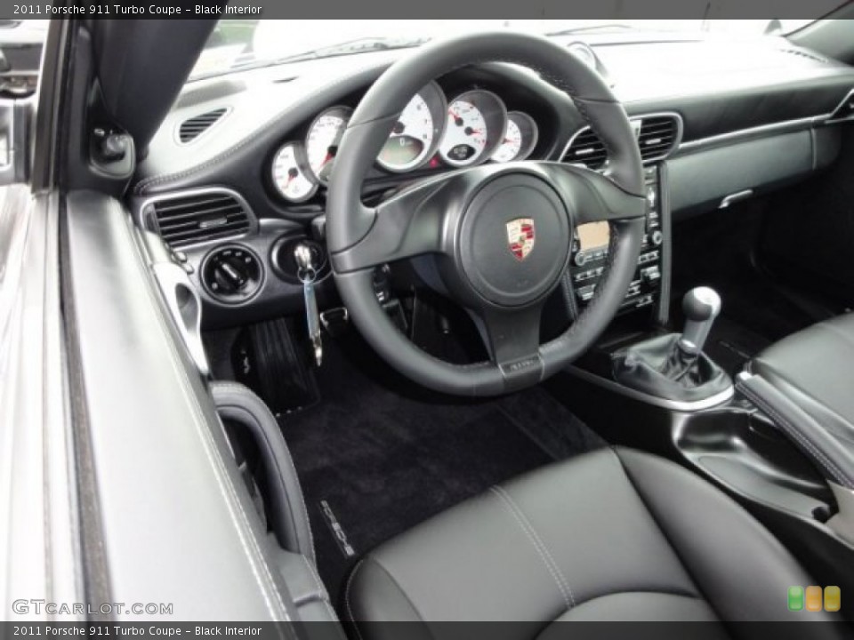 Black Interior Dashboard for the 2011 Porsche 911 Turbo Coupe #53531050