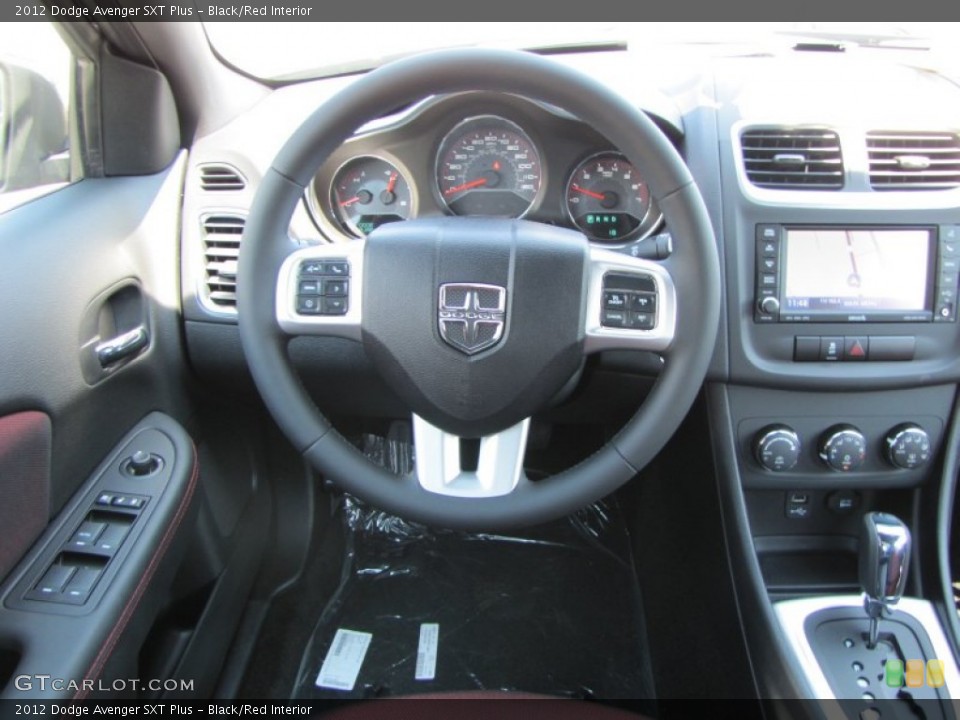 Black/Red Interior Dashboard for the 2012 Dodge Avenger SXT Plus #53531279
