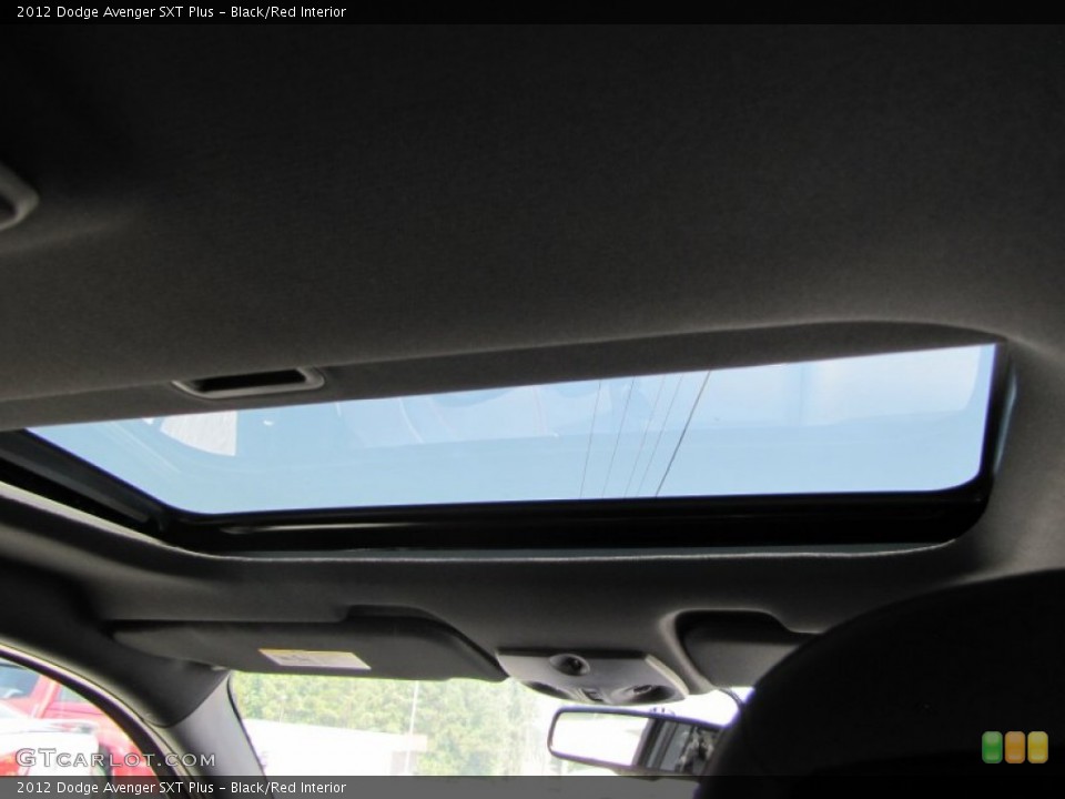Black/Red Interior Sunroof for the 2012 Dodge Avenger SXT Plus #53531296