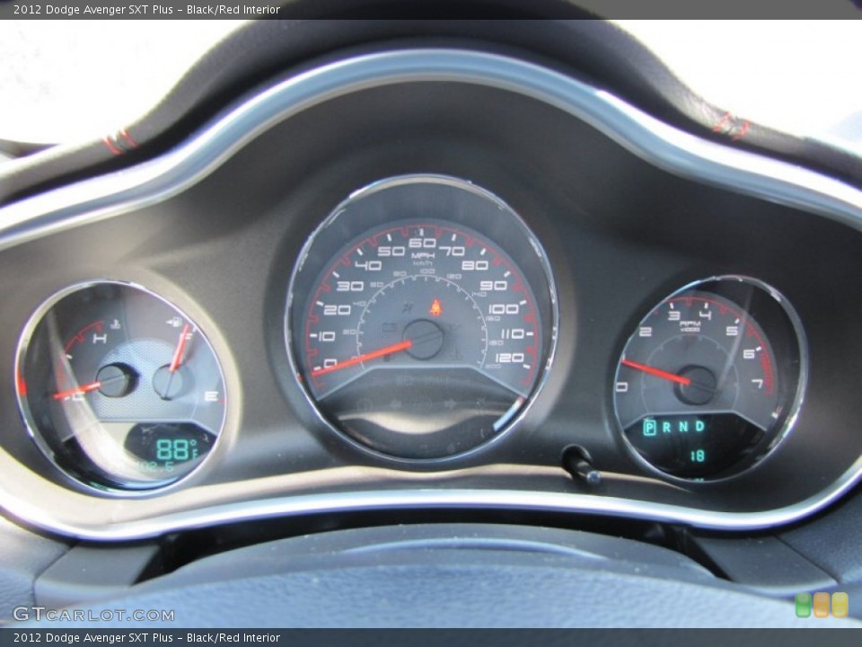 Black/Red Interior Gauges for the 2012 Dodge Avenger SXT Plus #53531307
