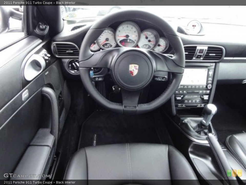 Black Interior Dashboard for the 2011 Porsche 911 Turbo Coupe #53531326