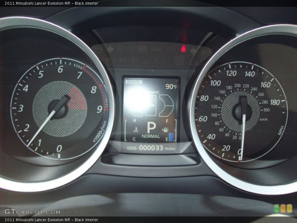 Black Interior Gauges for the 2011 Mitsubishi Lancer Evolution MR #53532879