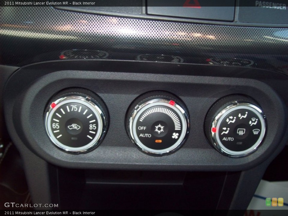 Black Interior Controls for the 2011 Mitsubishi Lancer Evolution MR #53532915