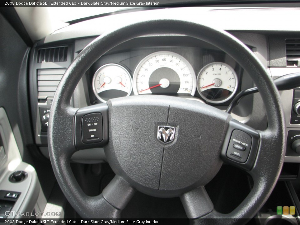 Dark Slate Gray/Medium Slate Gray Interior Steering Wheel for the 2008 Dodge Dakota SLT Extended Cab #53533655