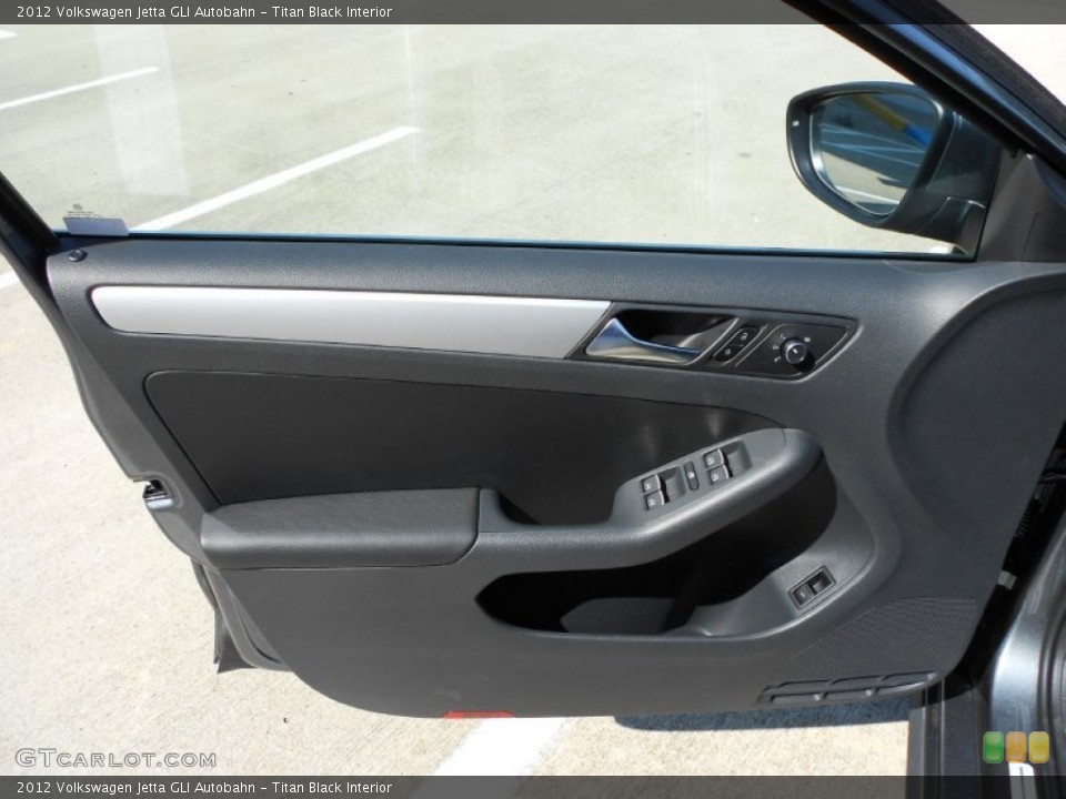 Titan Black Interior Door Panel for the 2012 Volkswagen Jetta GLI Autobahn #53534869