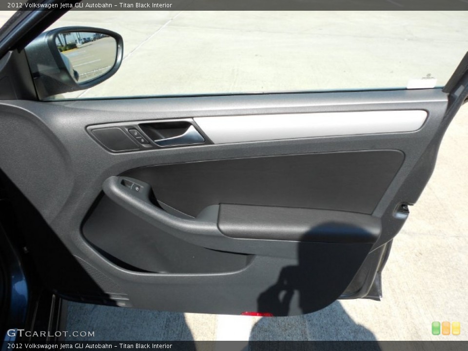 Titan Black Interior Door Panel for the 2012 Volkswagen Jetta GLI Autobahn #53534896