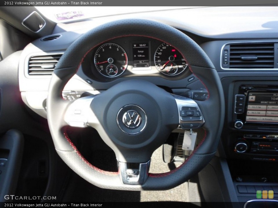 Titan Black Interior Steering Wheel for the 2012 Volkswagen Jetta GLI Autobahn #53534948