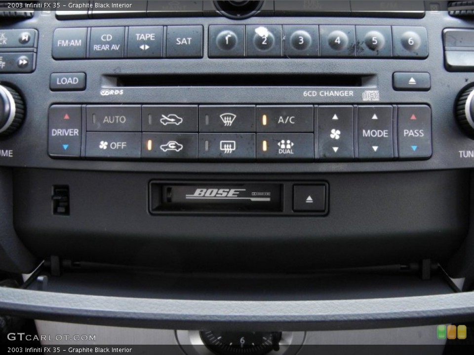 Graphite Black Interior Controls for the 2003 Infiniti FX 35 #53535685