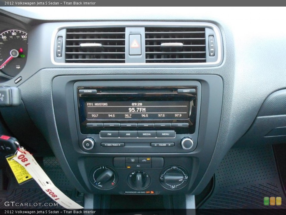 Titan Black Interior Controls for the 2012 Volkswagen Jetta S Sedan #53536601