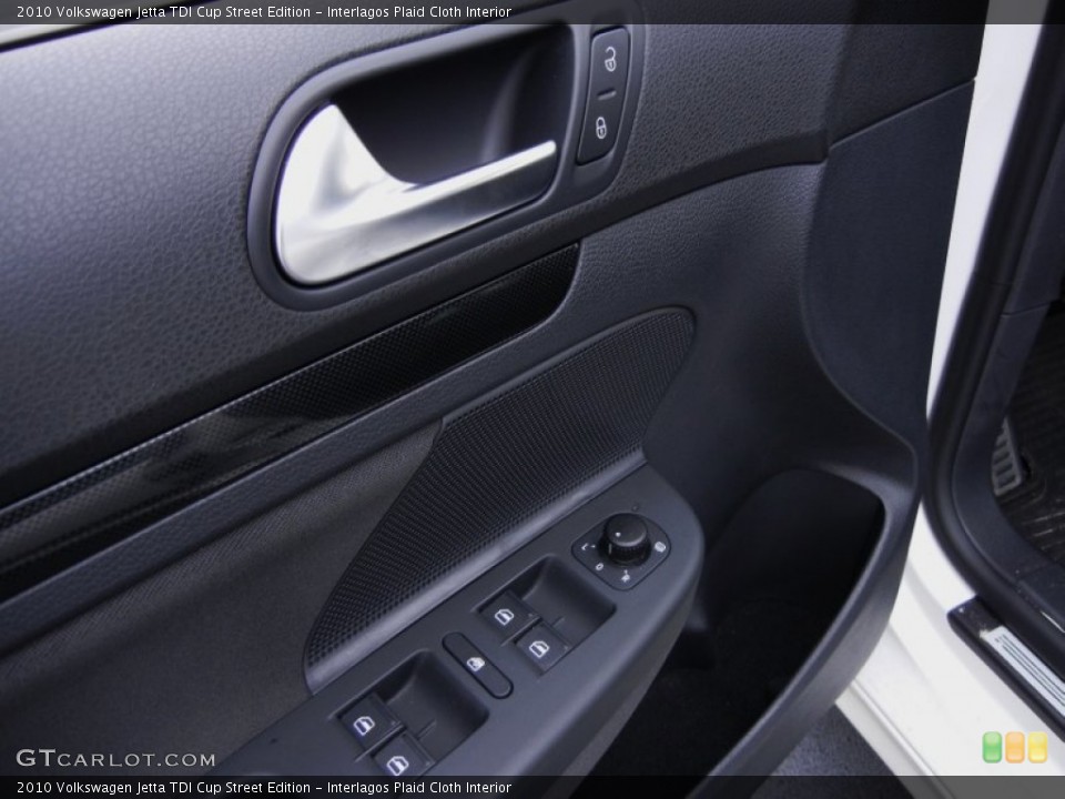 Interlagos Plaid Cloth Interior Controls for the 2010 Volkswagen Jetta TDI Cup Street Edition #53538040