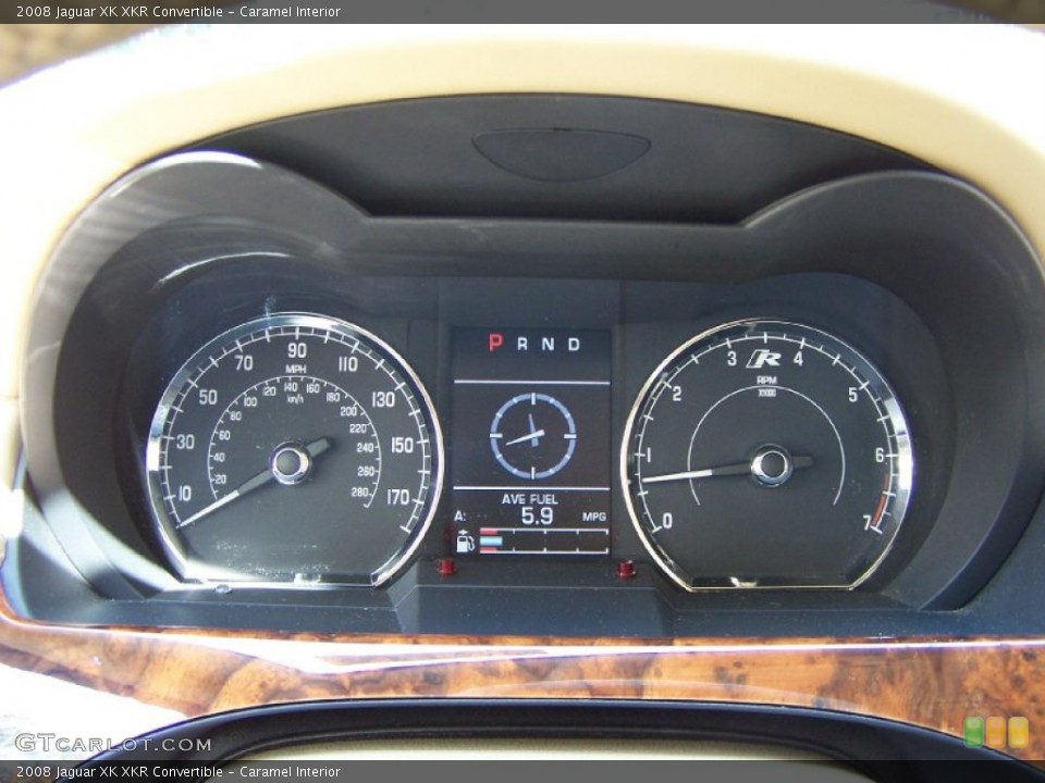 Caramel Interior Gauges for the 2008 Jaguar XK XKR Convertible #53539542