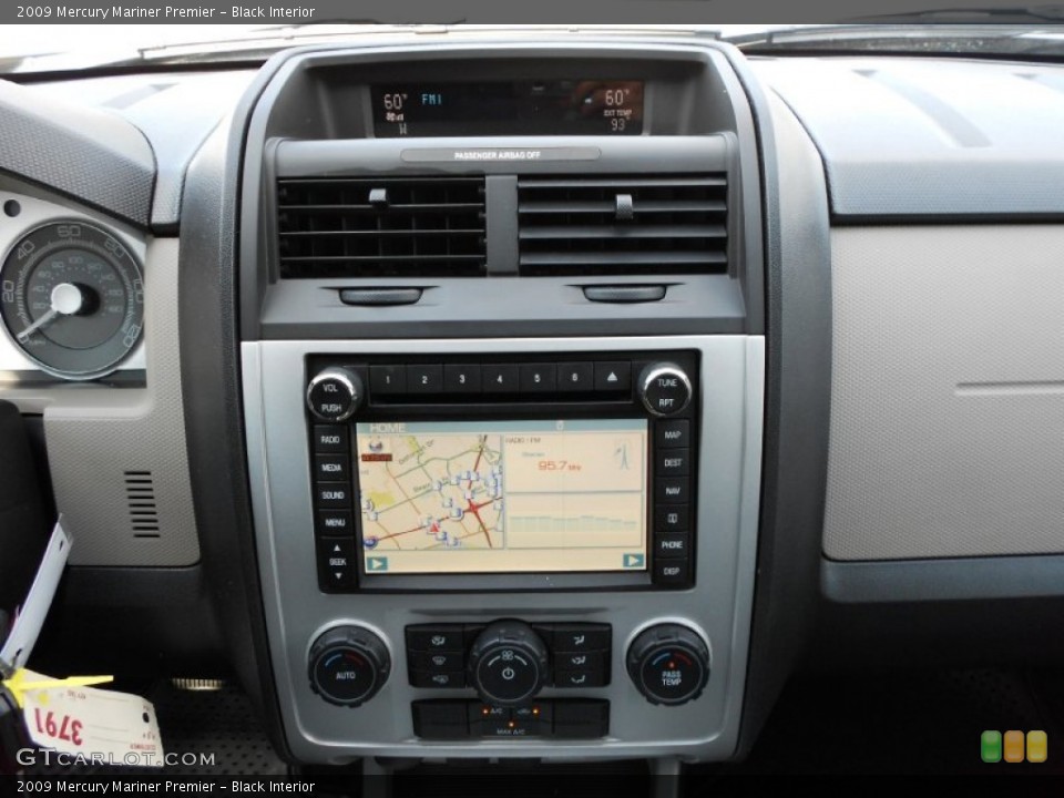 Black Interior Controls for the 2009 Mercury Mariner Premier #53539623