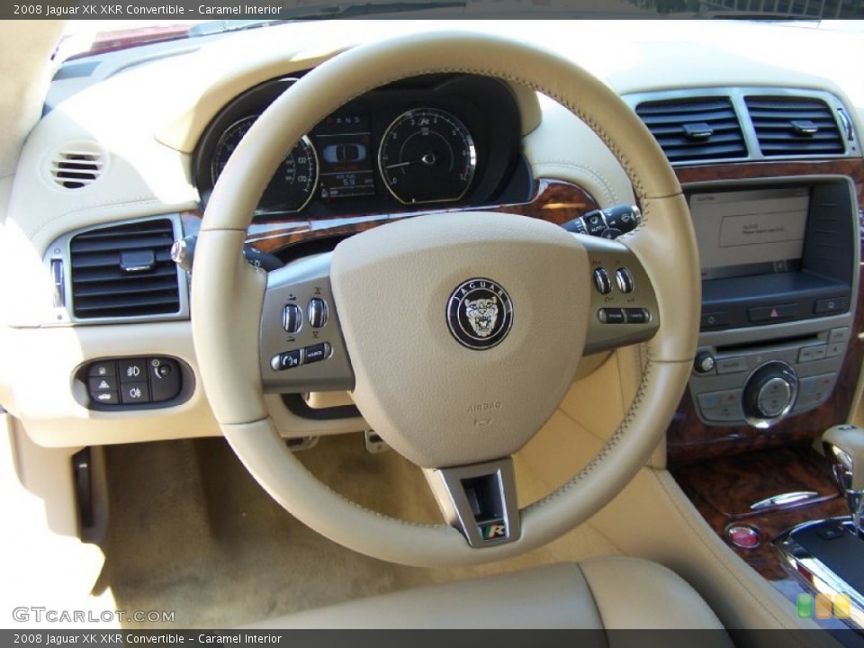 Caramel Interior Steering Wheel for the 2008 Jaguar XK XKR Convertible #53539632