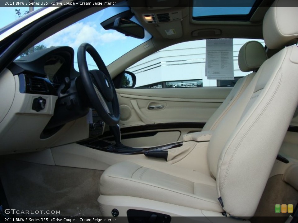 Cream Beige Interior Photo for the 2011 BMW 3 Series 335i xDrive Coupe #53540091