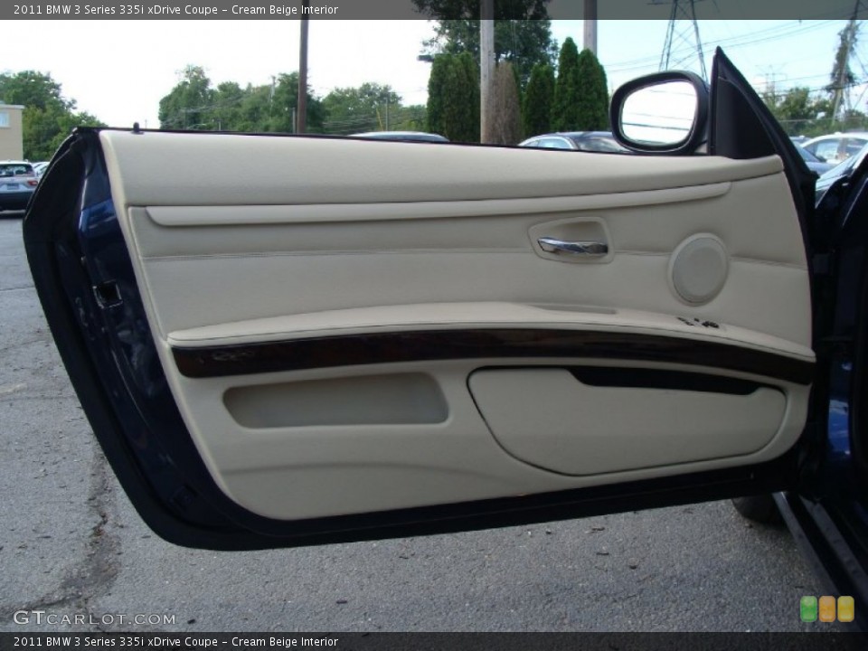 Cream Beige Interior Door Panel for the 2011 BMW 3 Series 335i xDrive Coupe #53540106