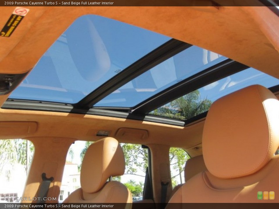 Sand Beige Full Leather Interior Sunroof for the 2009 Porsche Cayenne Turbo S #53542217