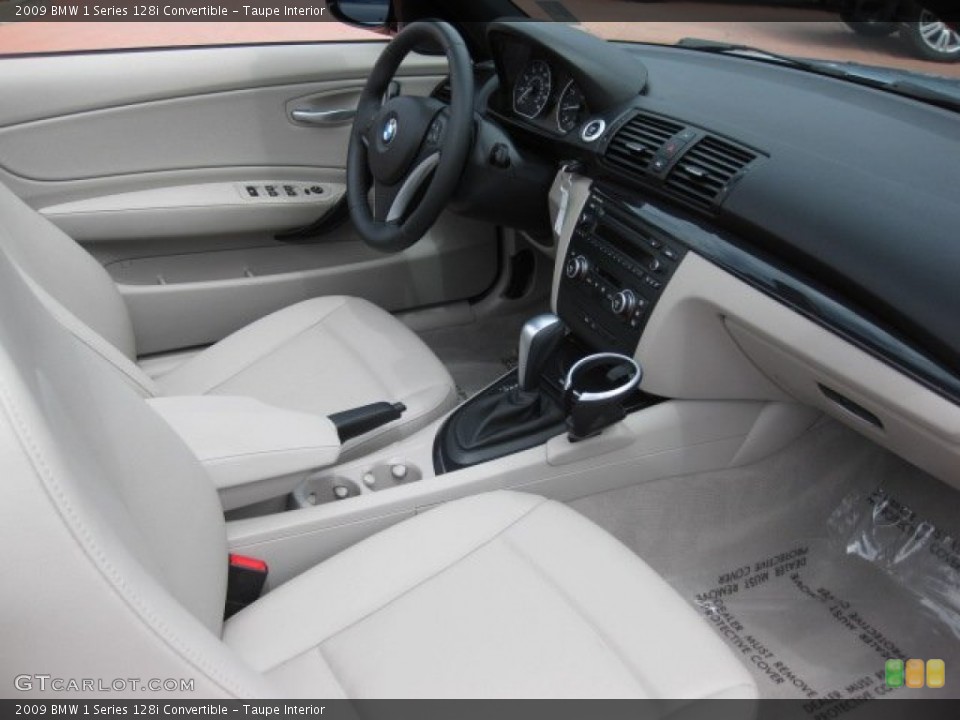 Taupe Interior Photo for the 2009 BMW 1 Series 128i Convertible #53542650